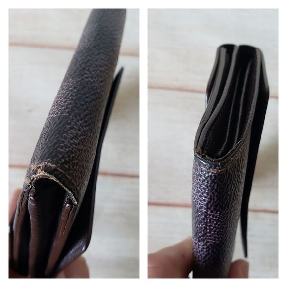 Authentic Louis Vuitton Vintage Damier Compact Tri-Fold Wallet Unisex Brown - Picture 4 of 16